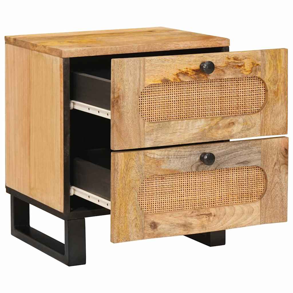 vidaXL Szafka Nocna 2 pcs Naturalny 40 x 33 x 46 cm Drewno z mango