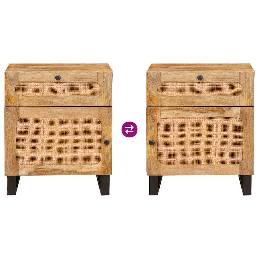 vidaXL Szafka Nocna Naturalny 50 x 33 x 60 cm Drewno z mango