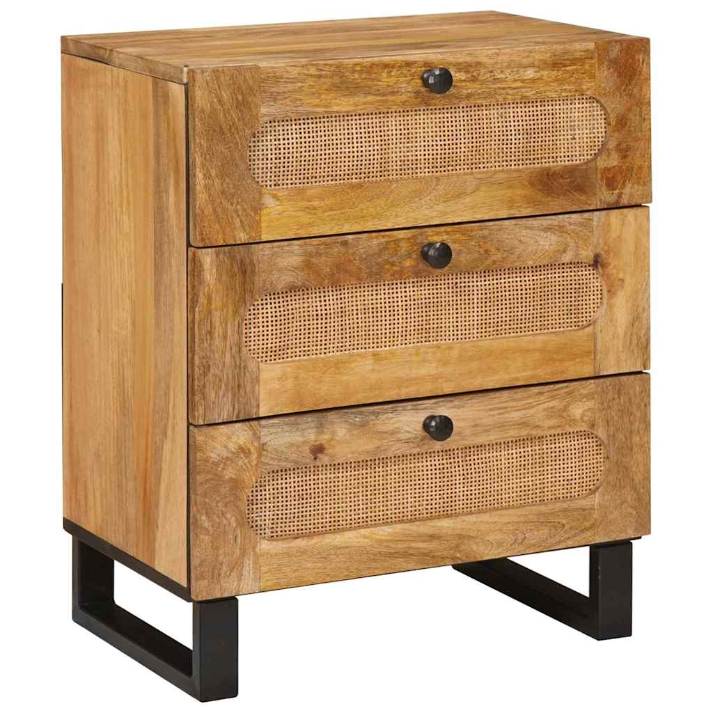 vidaXL Szafka Nocna Naturalny 50 x 33 x 62 cm Drewno z mango