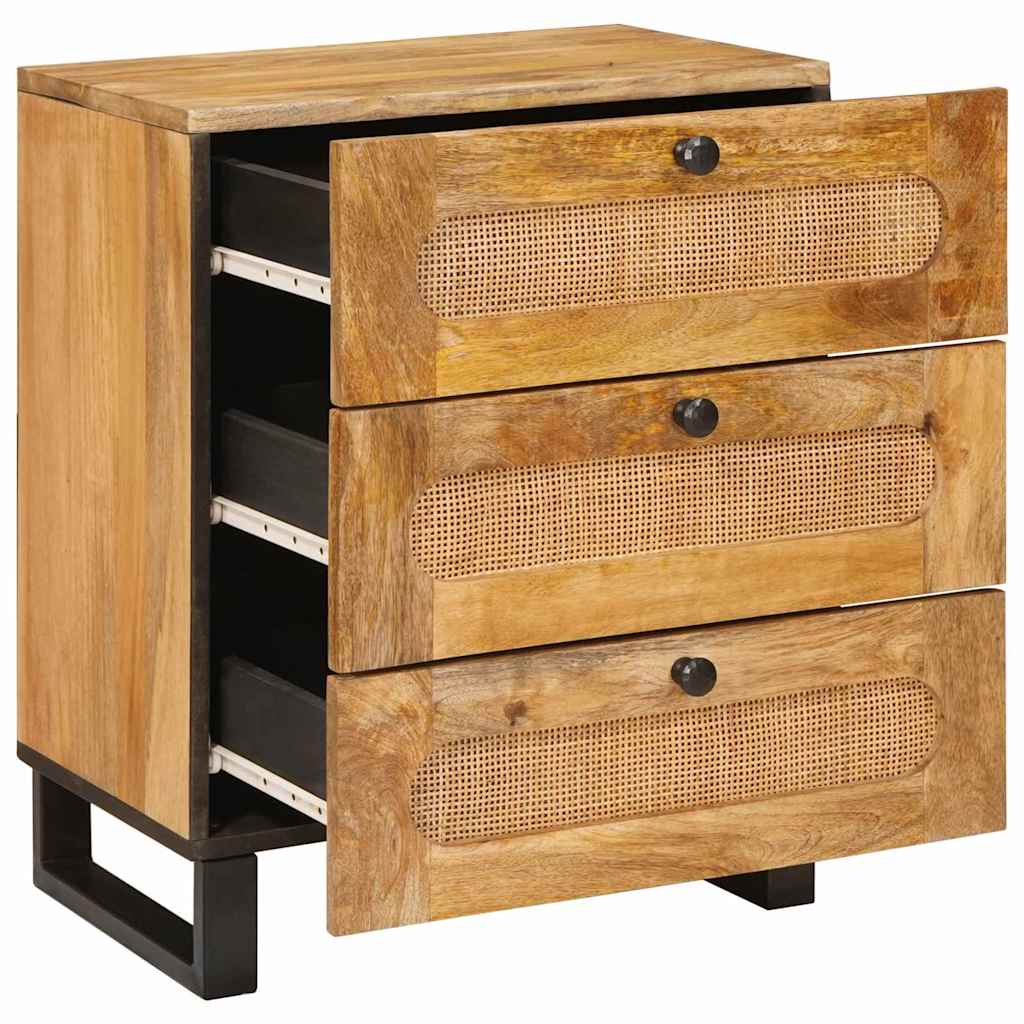 vidaXL Szafka Nocna Naturalny 50 x 33 x 62 cm Drewno z mango