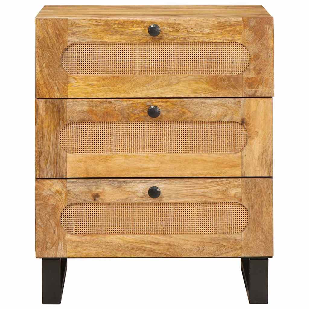 vidaXL Szafka Nocna Naturalny 50 x 33 x 62 cm Drewno z mango