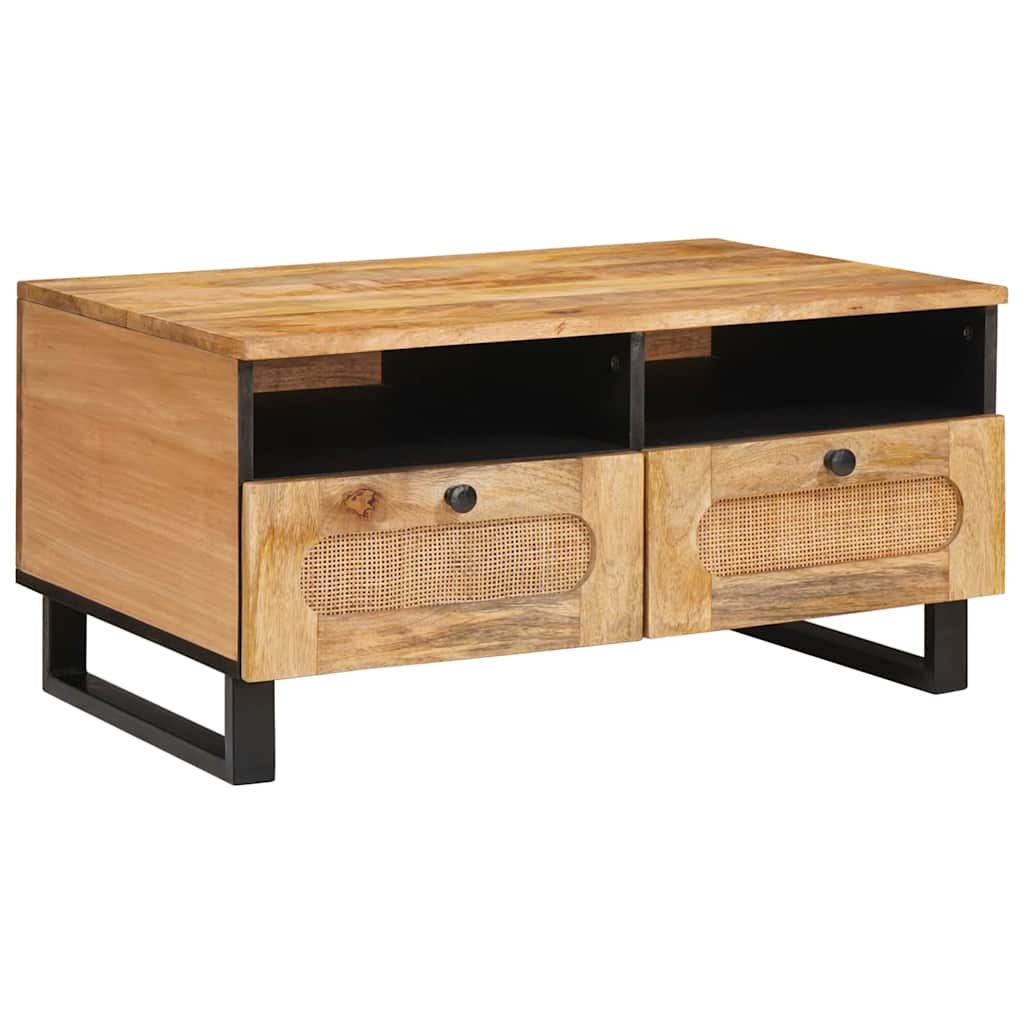 vidaXL Stolik kawowy Dąb rzemieślniczy 80 x 54 x 40 cm Drewno z mango