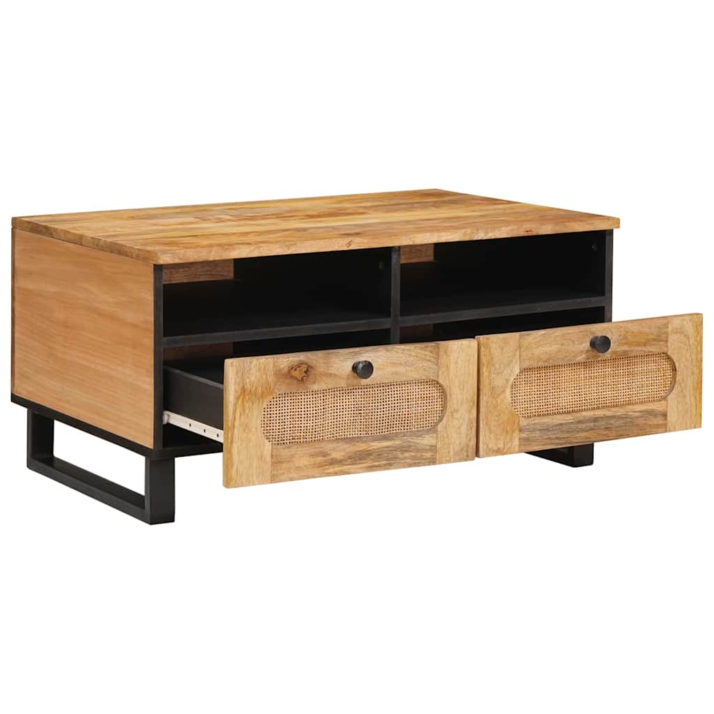 vidaXL Stolik kawowy Dąb rzemieślniczy 80 x 54 x 40 cm Drewno z mango