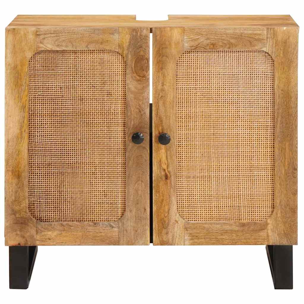 vidaXL Szafka pod umywalkę Brązowy 62 x 33 x 58 cm Drewno z mango