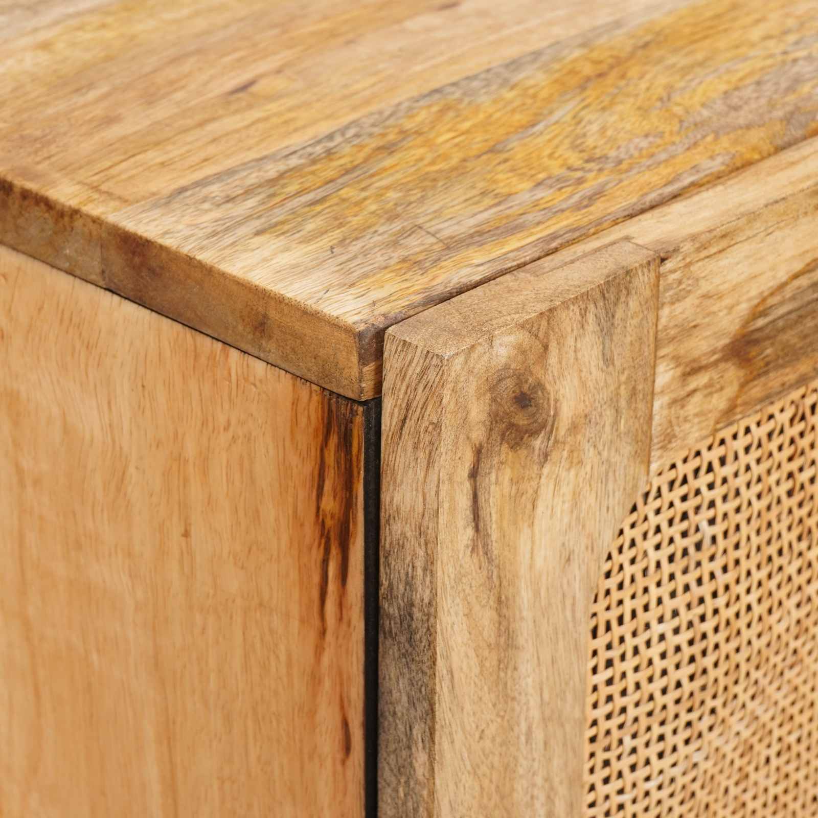 vidaXL Highboard z drzwiami Brązowy 90 x 33 x 75 cm Drewno z mango
