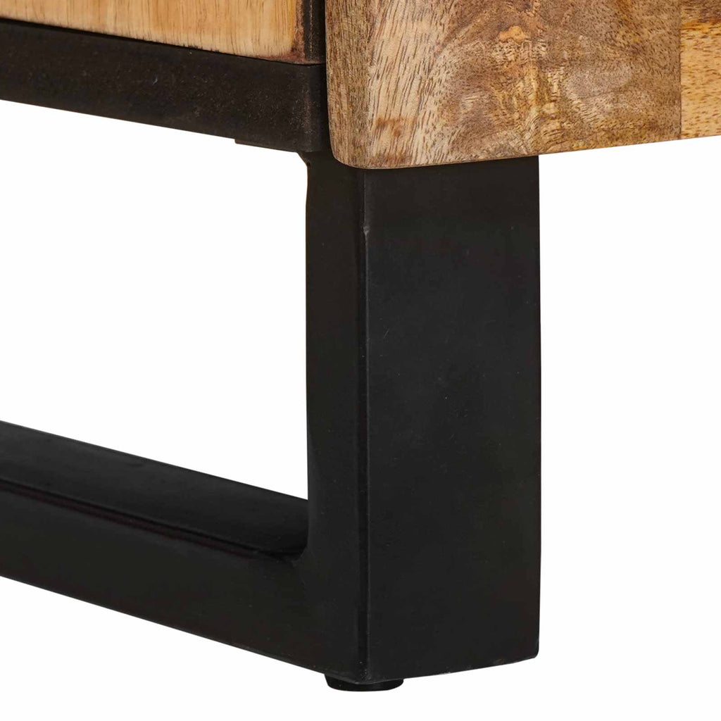 vidaXL Highboard z drzwiami Brązowy 90 x 33 x 75 cm Drewno z mango