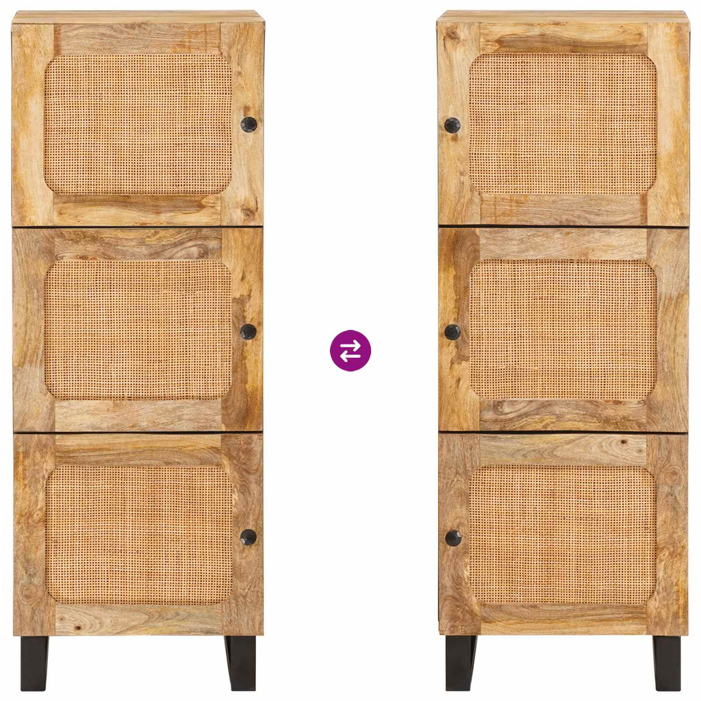 vidaXL Highboard z drzwiami Brązowy 90 x 33 x 75 cm Drewno z mango