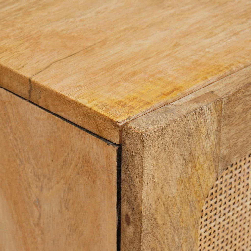 vidaXL Highboard z szufladą Brązowy 40 x 33 x 110 cm Drewno z mango