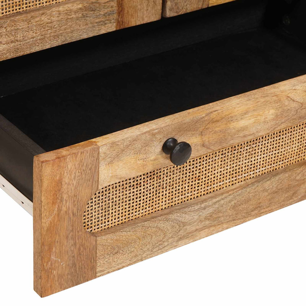 vidaXL Highboard z szufladą Brązowy 40 x 33 x 110 cm Drewno z mango