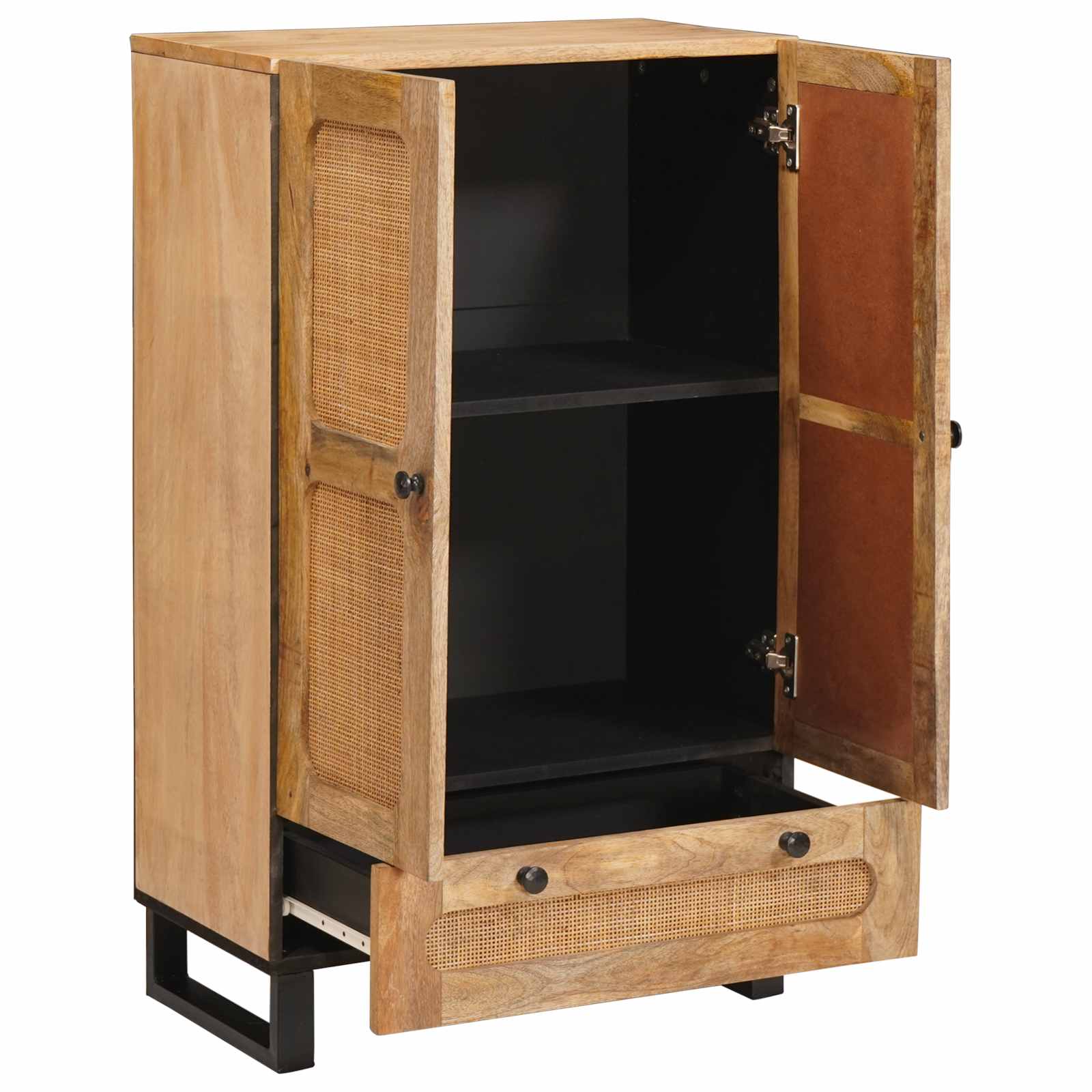 vidaXL Highboard z szufladą Brązowy 40 x 33 x 110 cm Drewno z mango