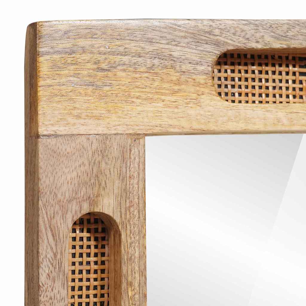 vidaXL Lustro łazienkowe Brązowy 50 x 2,5 x 70 cm Drewno z mango