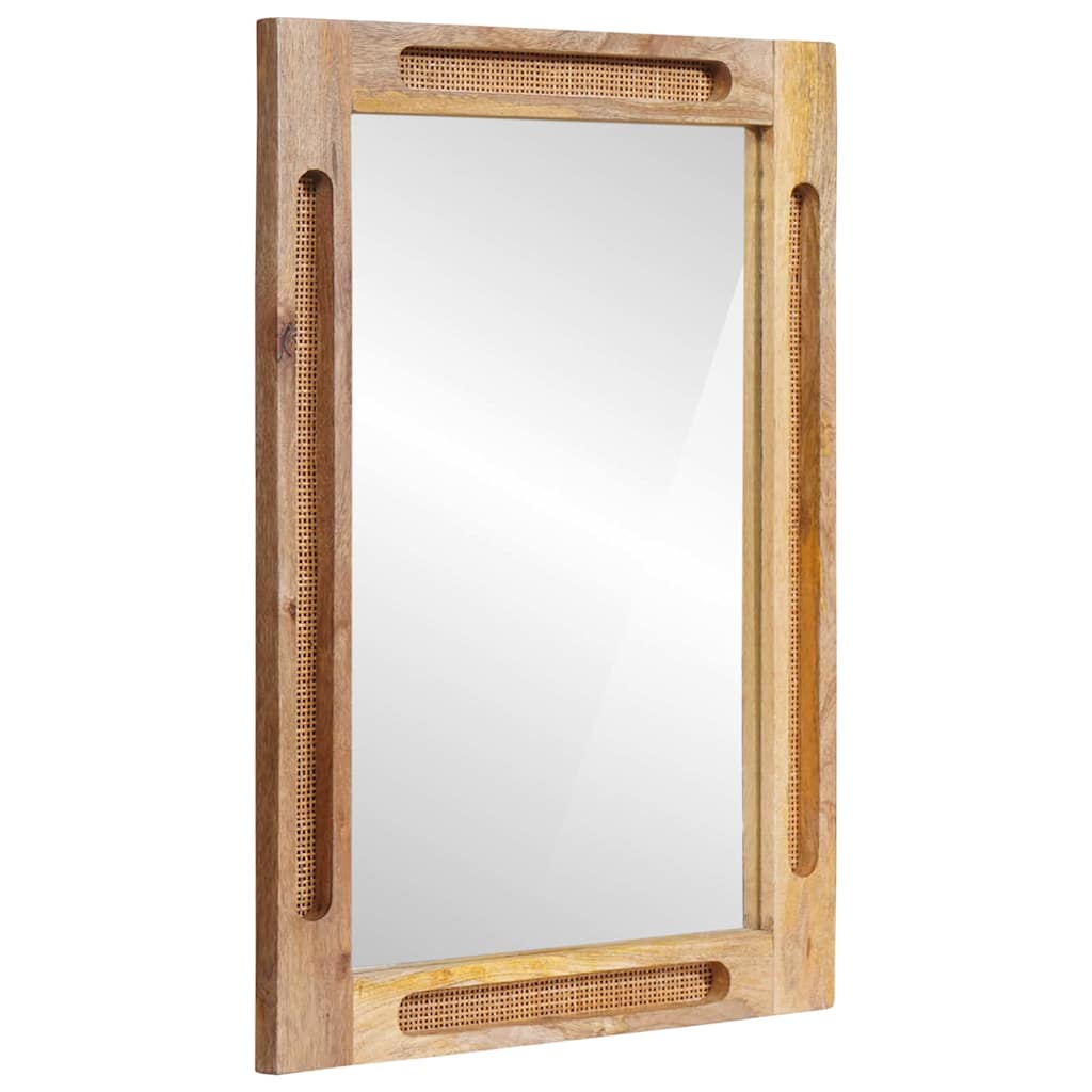 vidaXL Lustro łazienkowe Brązowy 50 x 2,5 x 70 cm Drewno z mango