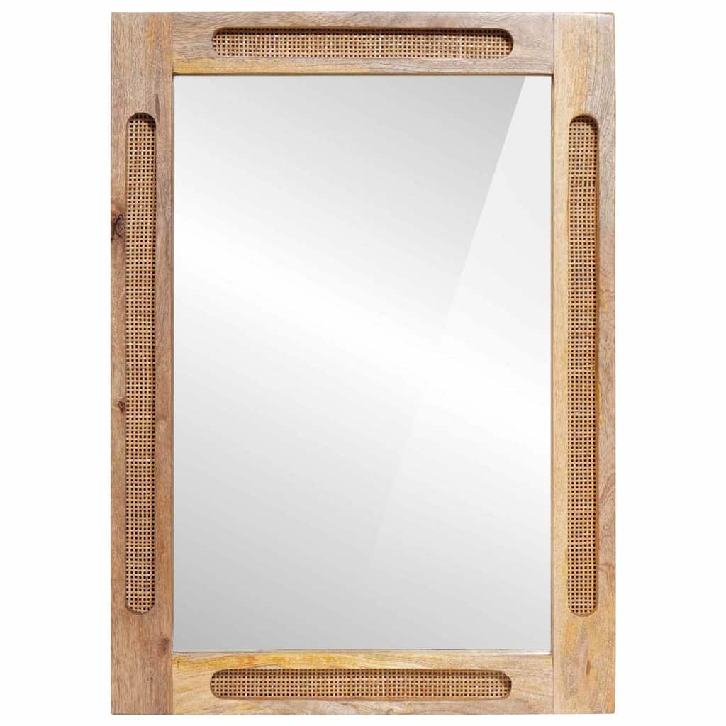 vidaXL Lustro łazienkowe Brązowy 50 x 2,5 x 70 cm Drewno z mango