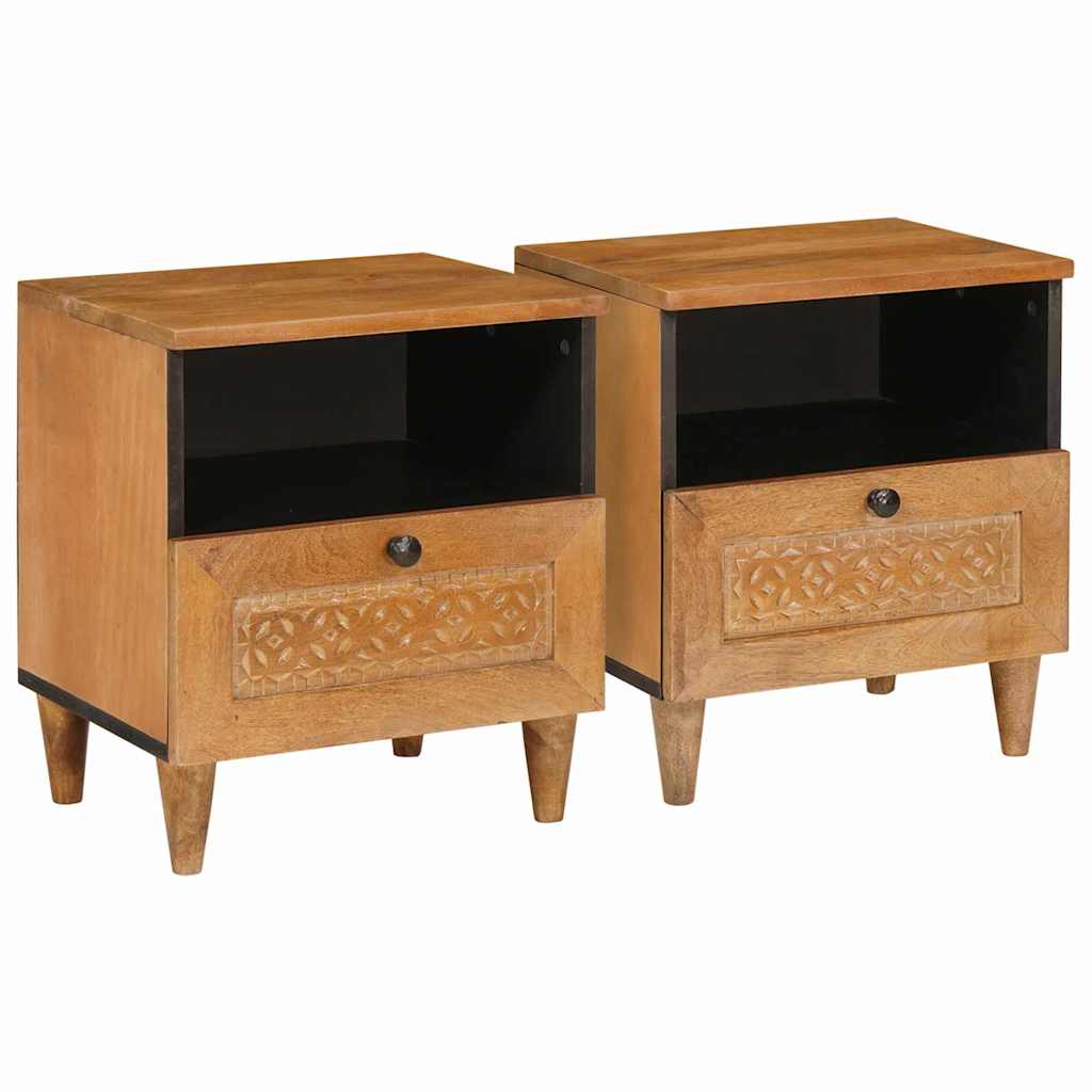 vidaXL Szafka Nocna 2 pcs Jasny Brąz 40 x 33 x 46 cm