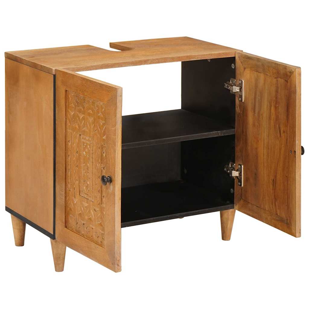 vidaXL Szafka Łazienkowa z przechowywaniem Jasny Brąz 62 x 33 x 58 cm