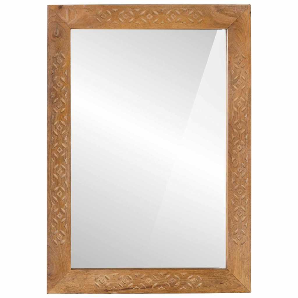 vidaXL lustro ścienne 70 x 50 cm Drewno inżynieryjne i szkło