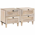 vidaXL Szafka Nocna 2 pcs Biały 40 x 33 x 46 cm Drewno inżynieryjne
