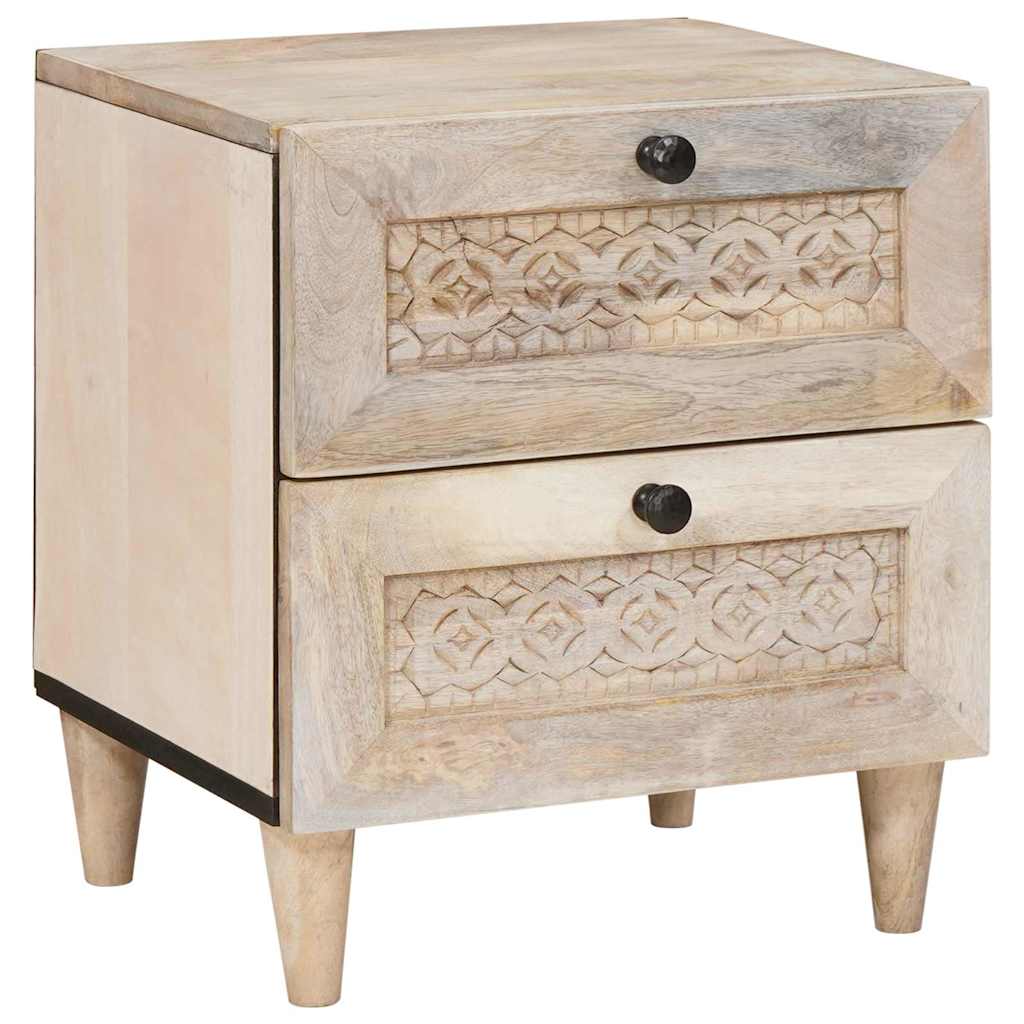 vidaXL Szafka Nocna 2 pcs Biały 40 x 33 x 46 cm Drewno inżynieryjne