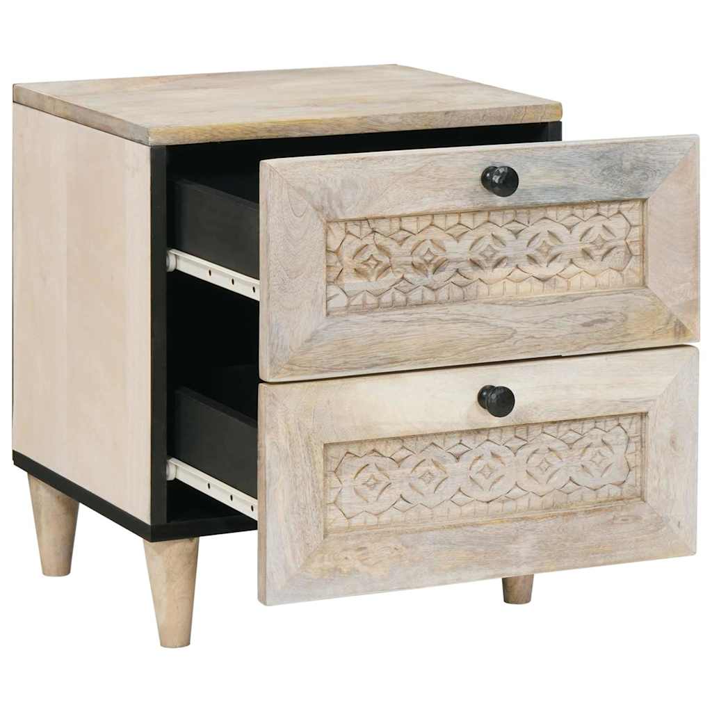 vidaXL Szafka Nocna 2 pcs Biały 40 x 33 x 46 cm Drewno inżynieryjne
