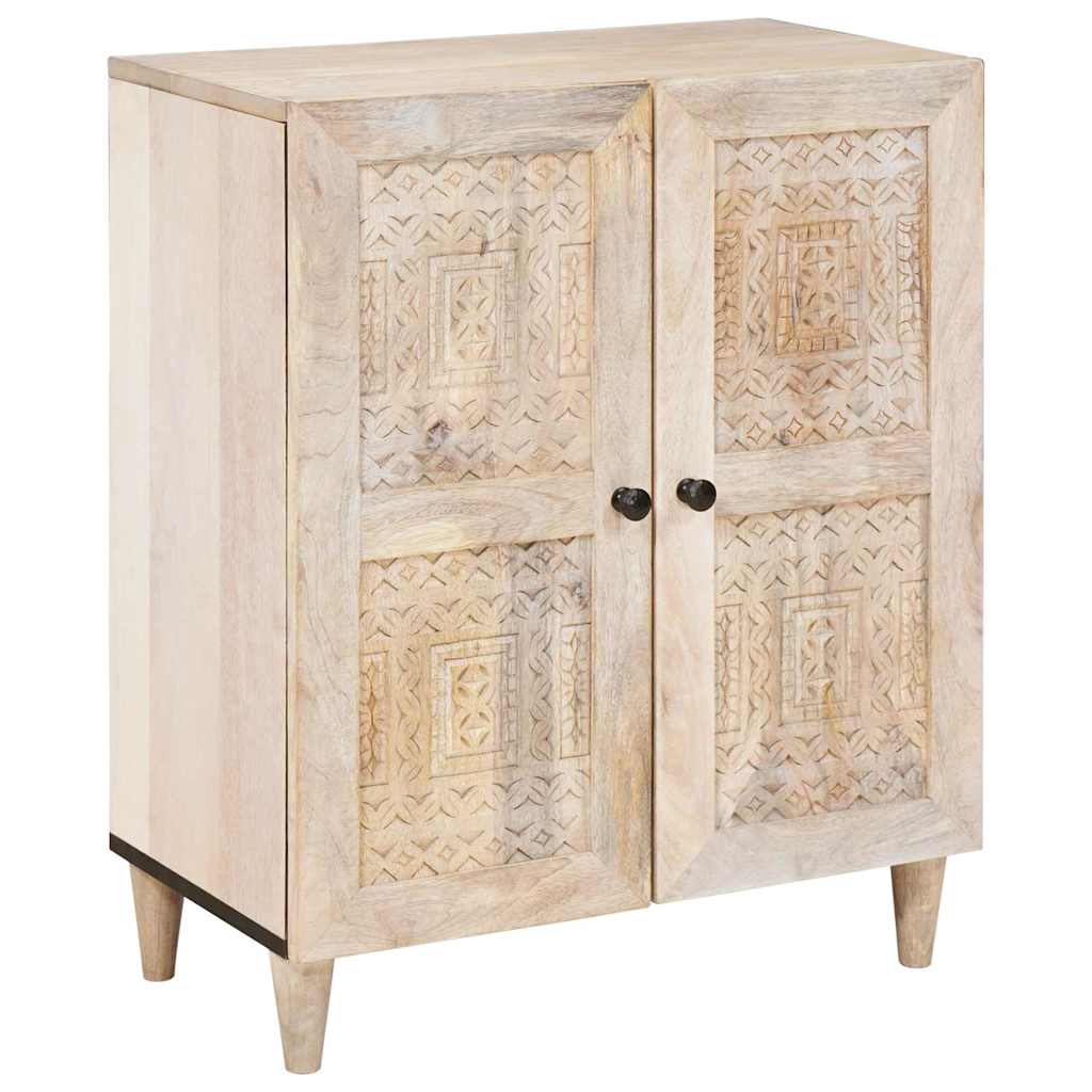 vidaXL Bufet Biały 60 x 33 x 75 cm lite drewno mango