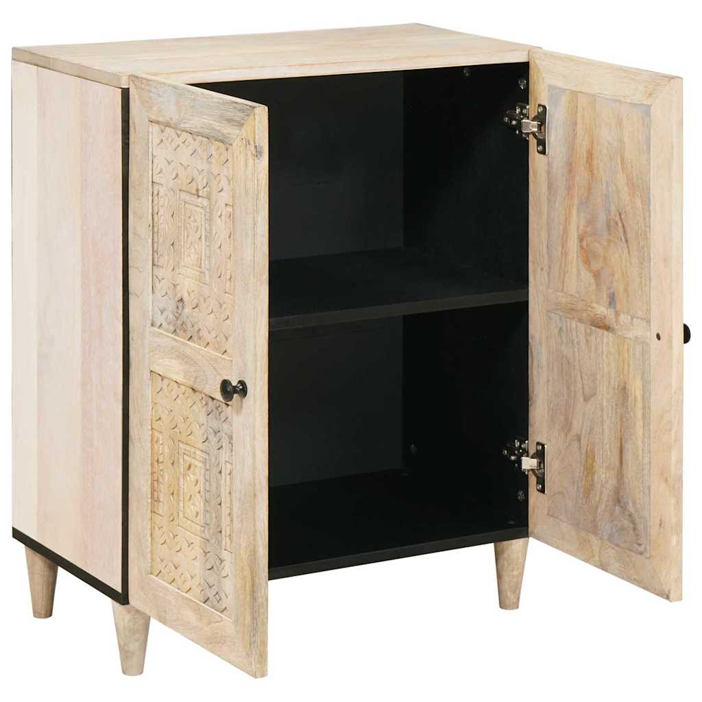 vidaXL Bufet Biały 60 x 33 x 75 cm lite drewno mango