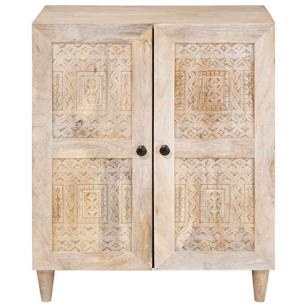 vidaXL Bufet Biały 60 x 33 x 75 cm lite drewno mango
