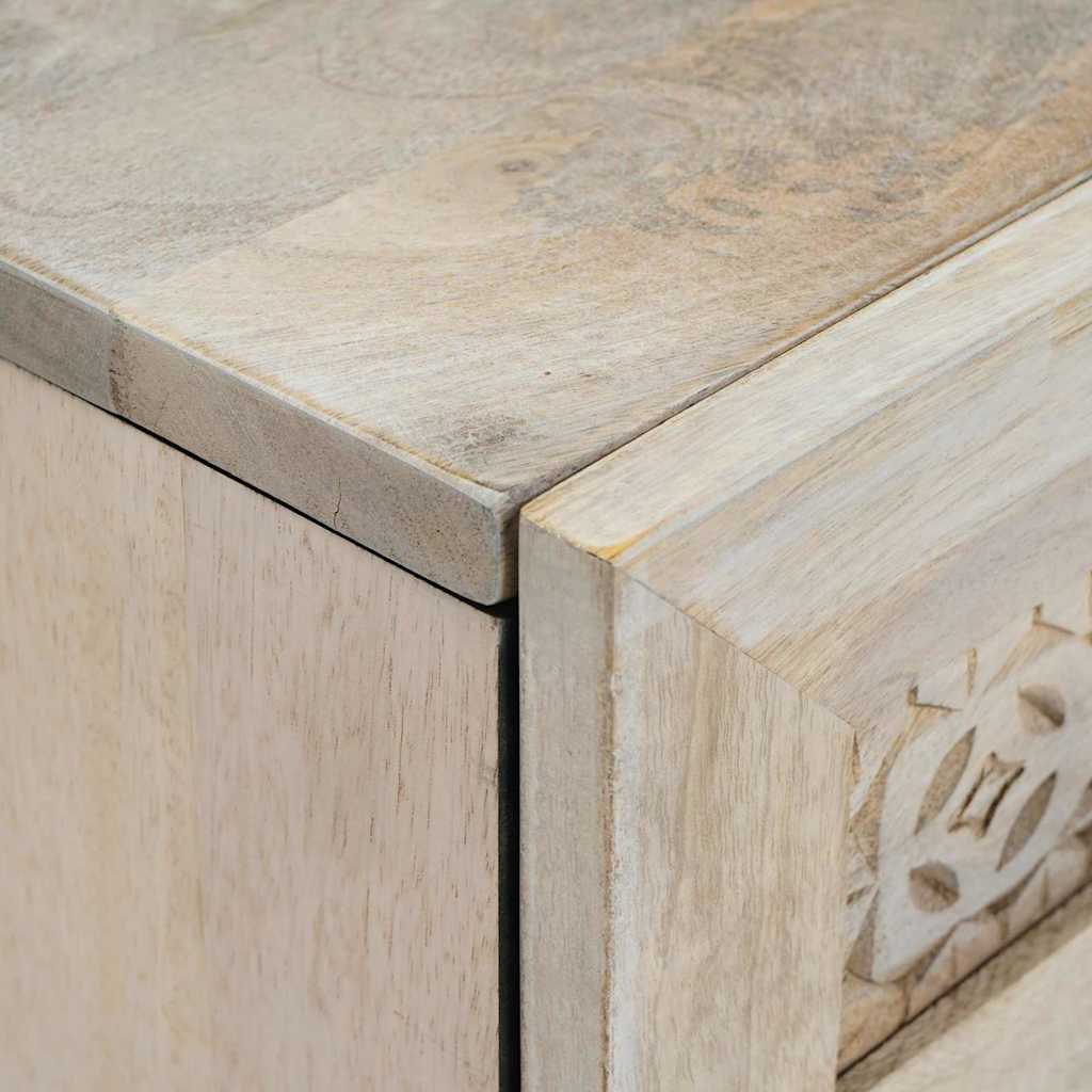 vidaXL Bufet Biały 60 x 33 x 75 cm lite drewno mango