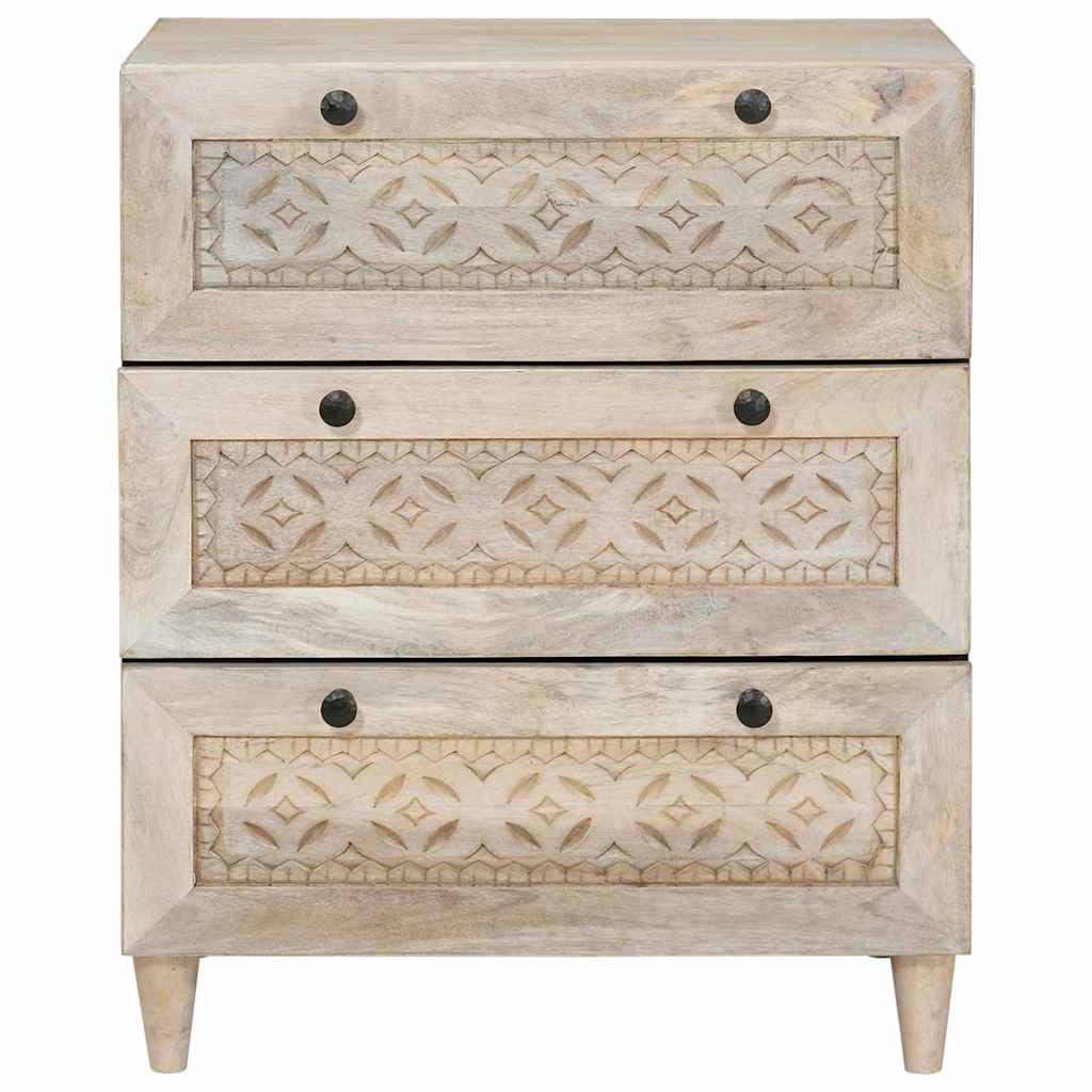 vidaXL Bufet Biały 60 x 33 x 75 cm lite drewno mango