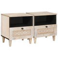 vidaXL Szafka Nocna 2 pcs Biały 40 x 33 x 46 cm Drewno inżynieryjne
