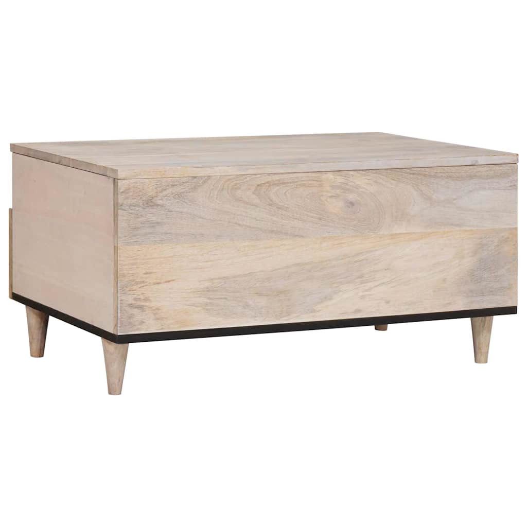 vidaXL Stolik kawowy Biały wybielany 80 x 54 x 40 cm Drewno z mango
