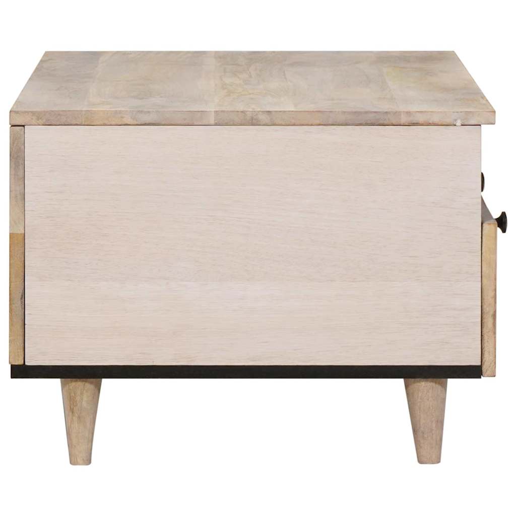 vidaXL Stolik kawowy Biały wybielany 80 x 54 x 40 cm Drewno z mango