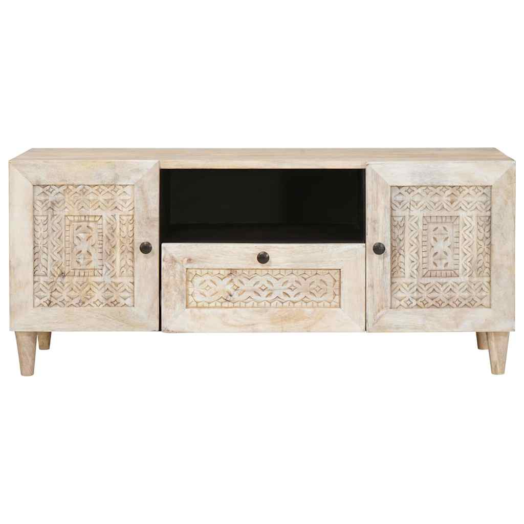 vidaXL Jednostki telewizyjne z szufladą z półką Biały 105 x 33 x 46 cm