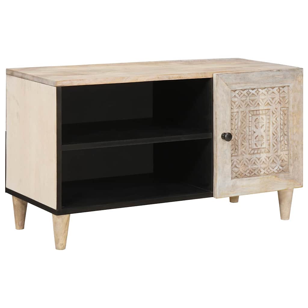 vidaXL Jednostki telewizyjne z półką z drzwiami Biały 80 x 33 x 46 cm