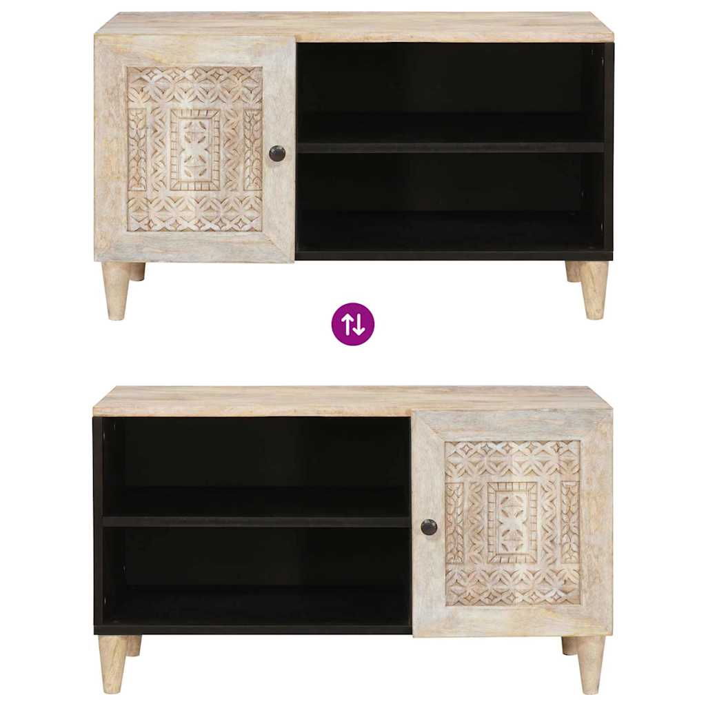 vidaXL Jednostki telewizyjne z półką z drzwiami Biały 80 x 33 x 46 cm