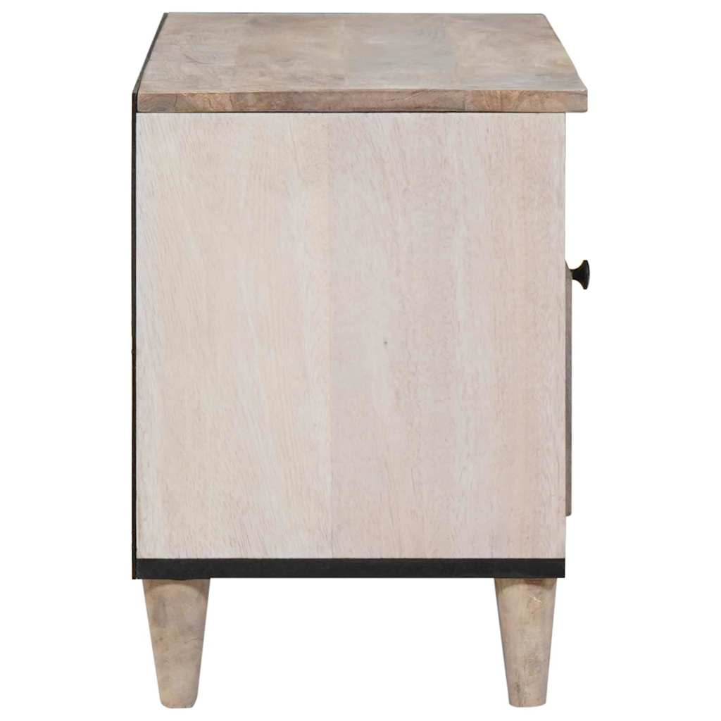 vidaXL Szafka pod telewizor z szufladą Biały wybielany 80 x 33 x 46 cm