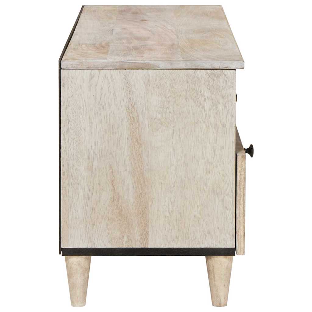 vidaXL Szafka pod telewizor z półką Biały wybielany 100 x 33 x 46 cm