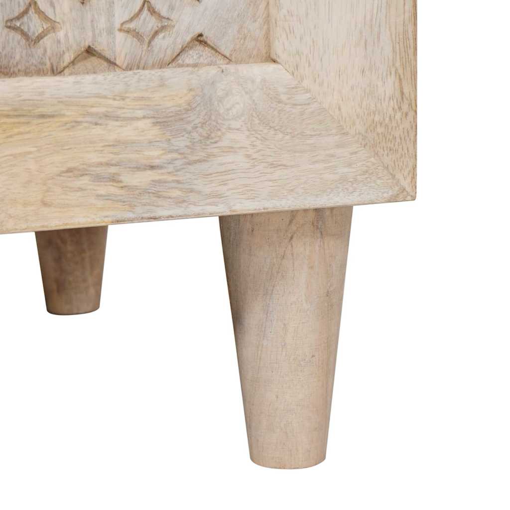 vidaXL Bufet Biały wybielany 40 x 33 x 75 cm Drewno z mango