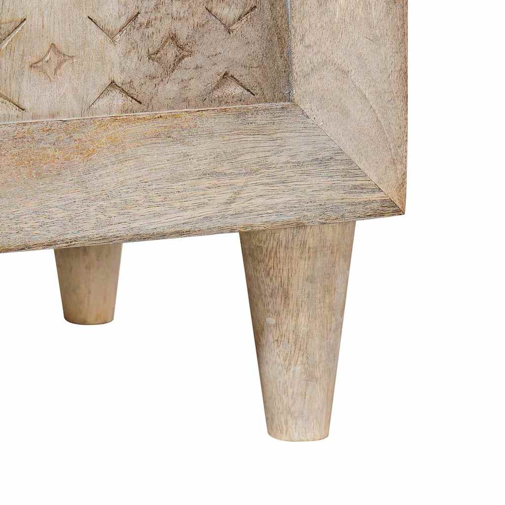 vidaXL Bufet Biały wybielany 60 x 33 x 75 cm Drewno z mango