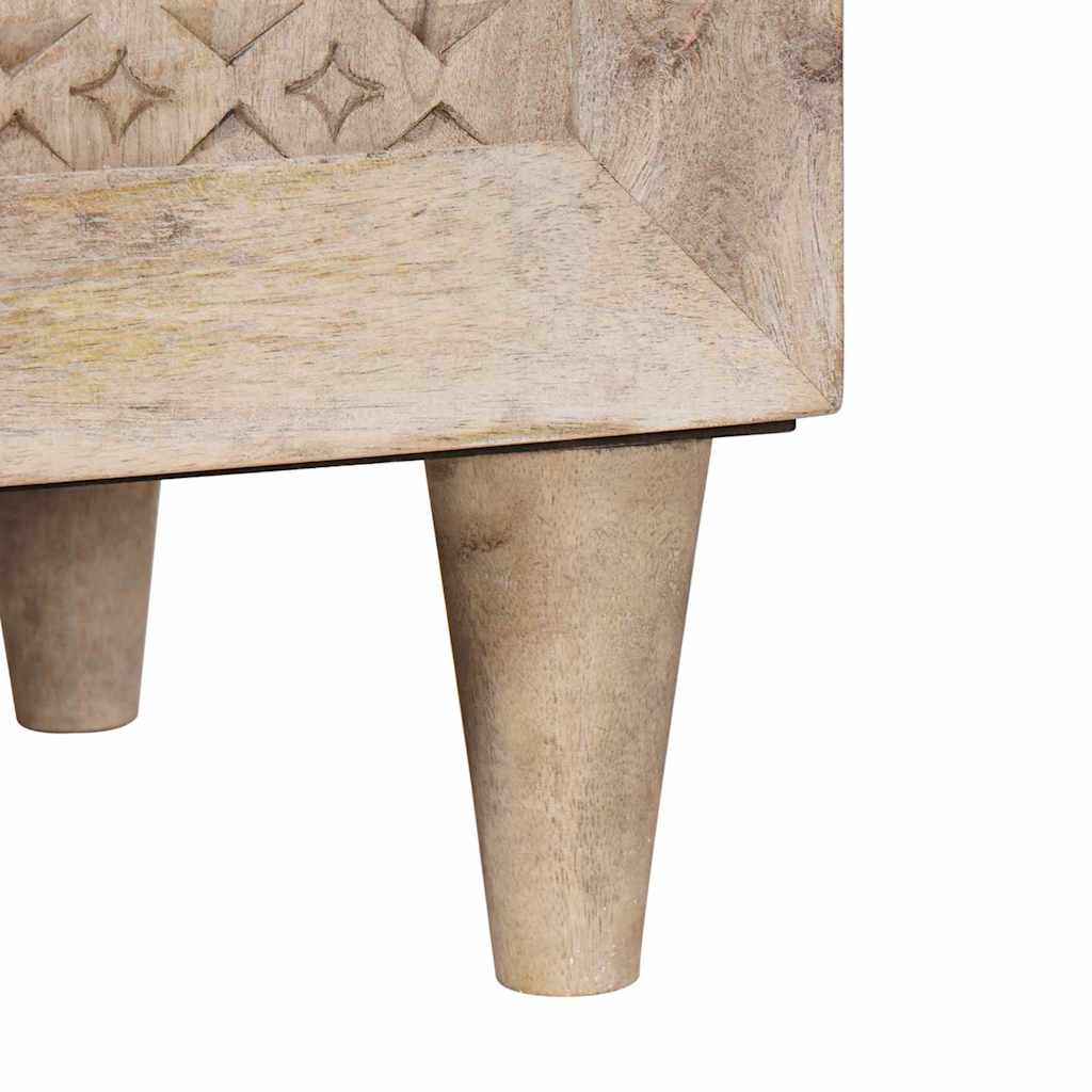 vidaXL Bufet Biały wybielany 60 x 33 x 75 cm Drewno z mango