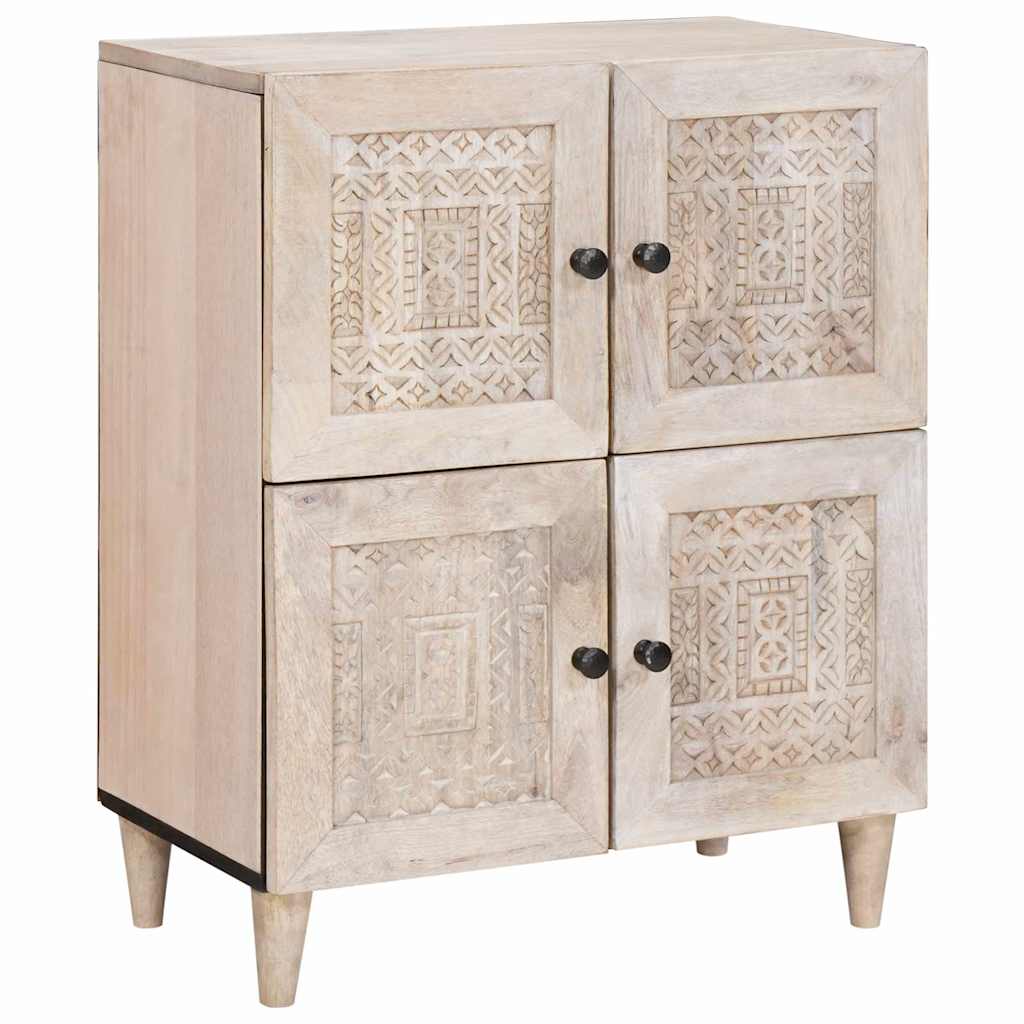 vidaXL Bufet Biały wybielany 60 x 33 x 75 cm Drewno z mango