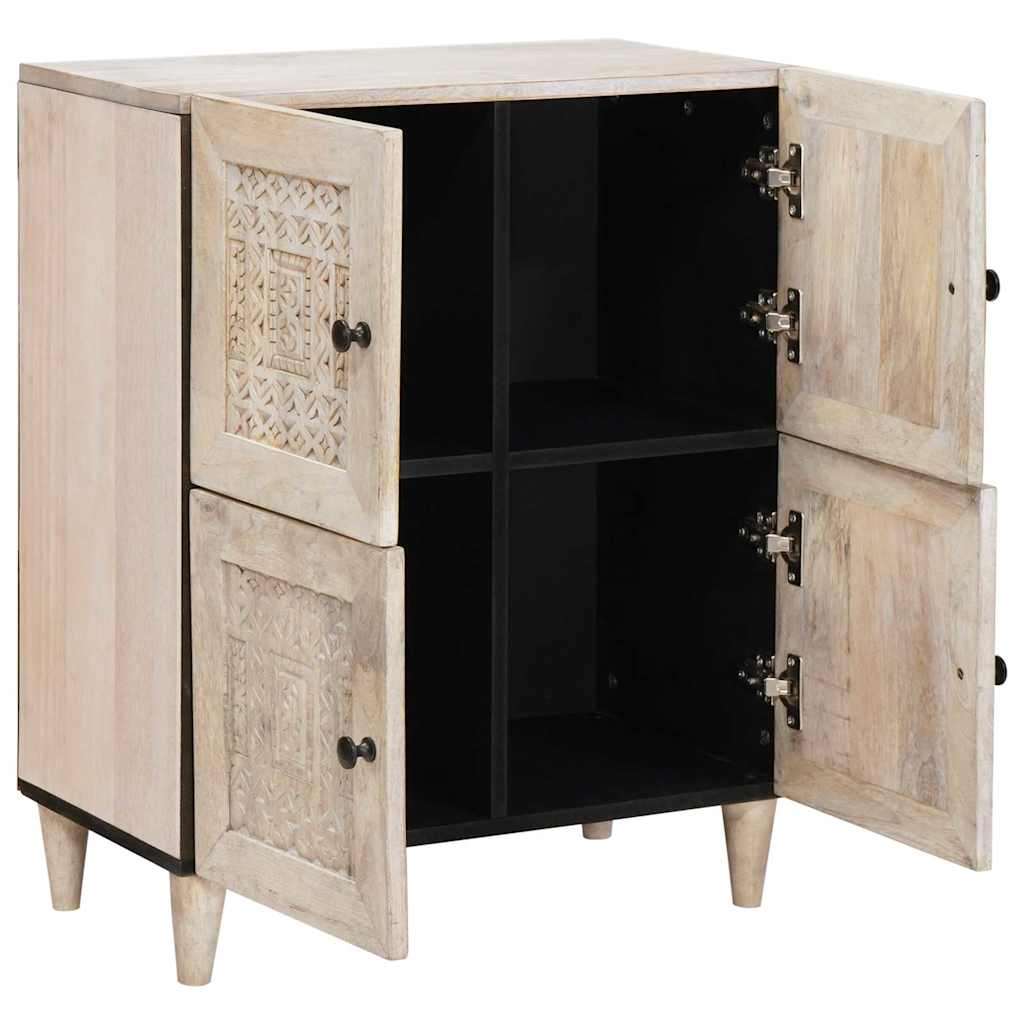 vidaXL Bufet Biały wybielany 60 x 33 x 75 cm Drewno z mango