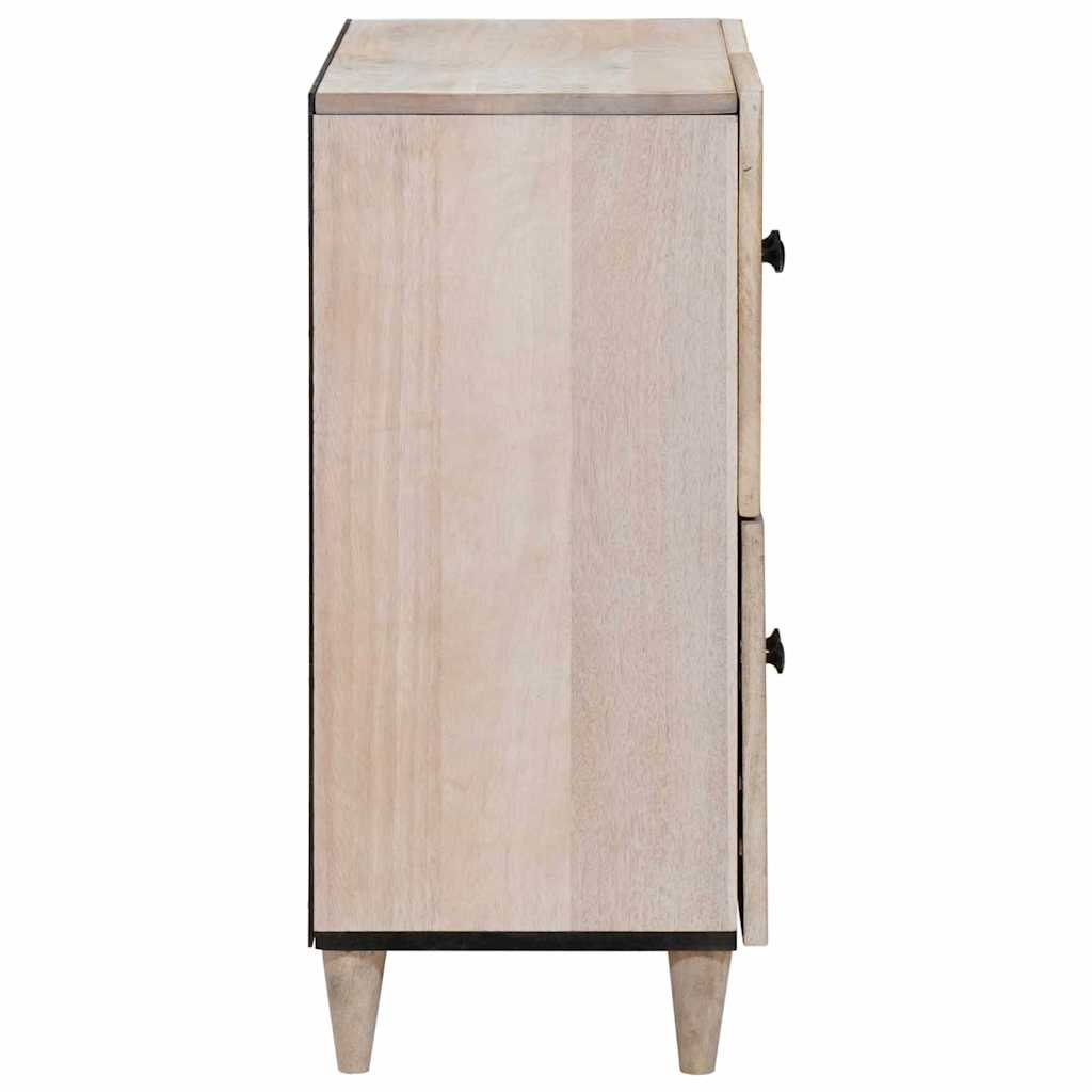 vidaXL Bufet Biały wybielany 60 x 33 x 75 cm Drewno z mango