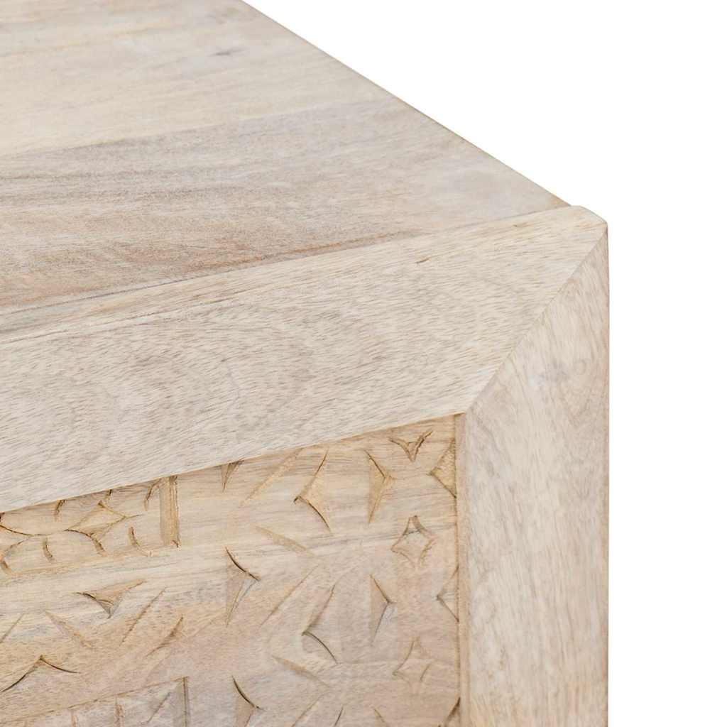 vidaXL Bufet Biały wybielany 80 x 33 x 75 cm Drewno z mango