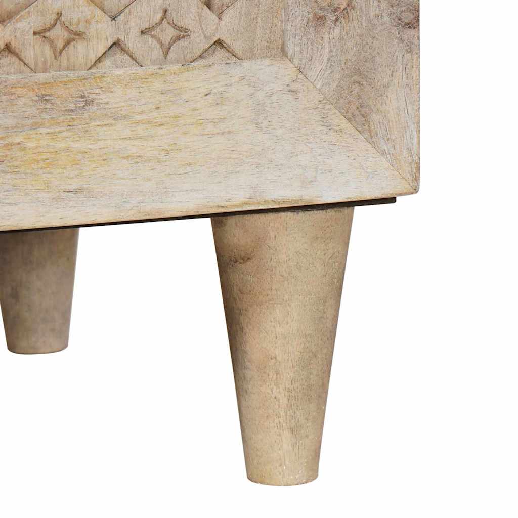 vidaXL Bufet Biały wybielany 80 x 33 x 75 cm Drewno z mango