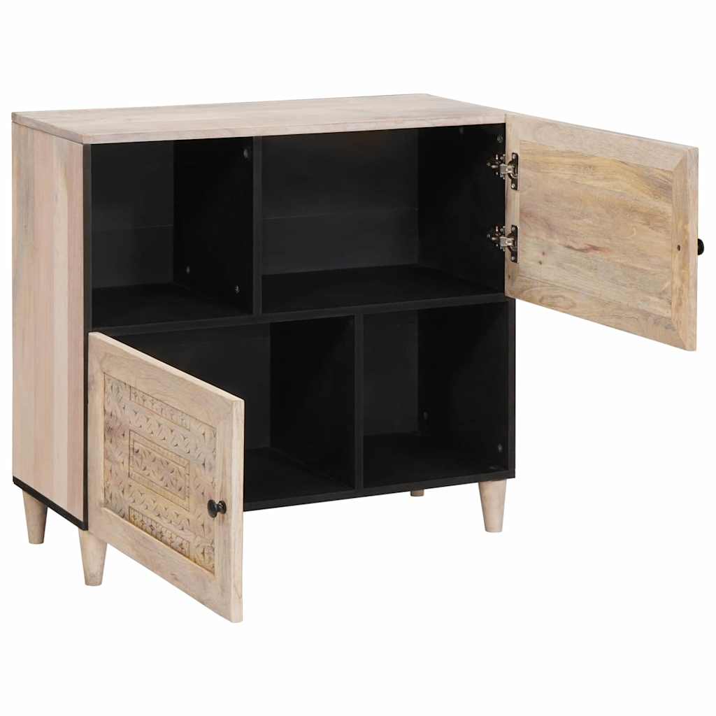 vidaXL Bufet Biały wybielany 80 x 33 x 75 cm Drewno z mango
