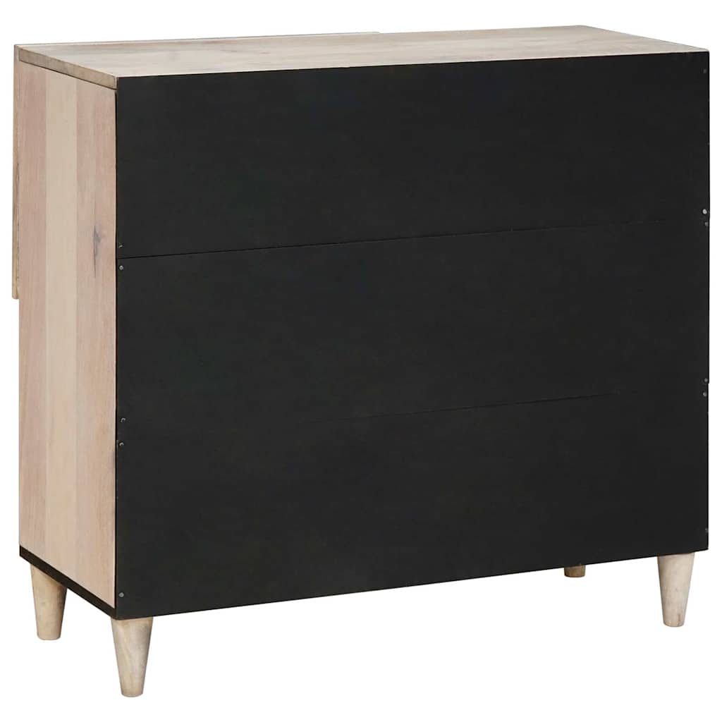 vidaXL Bufet Biały wybielany 80 x 33 x 75 cm Drewno z mango