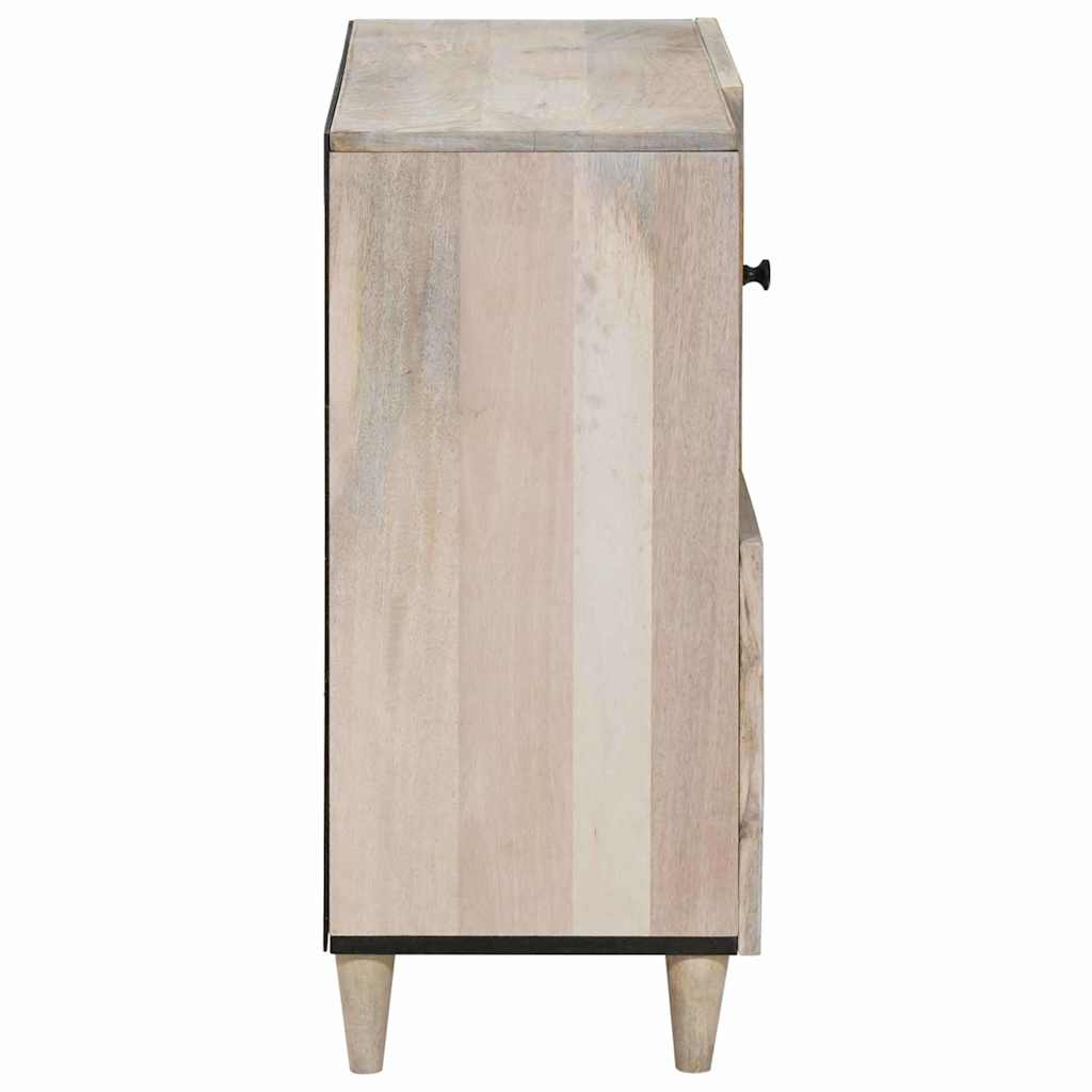 vidaXL Bufet Biały wybielany 80 x 33 x 75 cm Drewno z mango