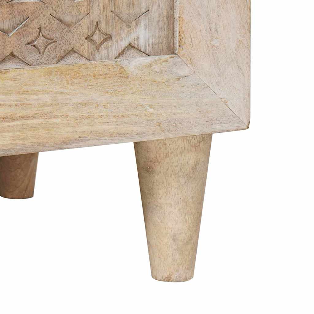 vidaXL Bufet Biały wybielany 90 x 33 x 75 cm Drewno z mango
