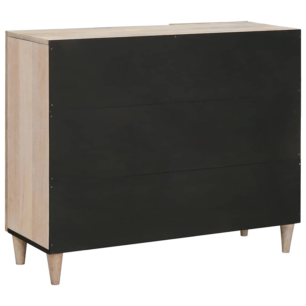vidaXL Bufet Biały wybielany 90 x 33 x 75 cm Drewno z mango