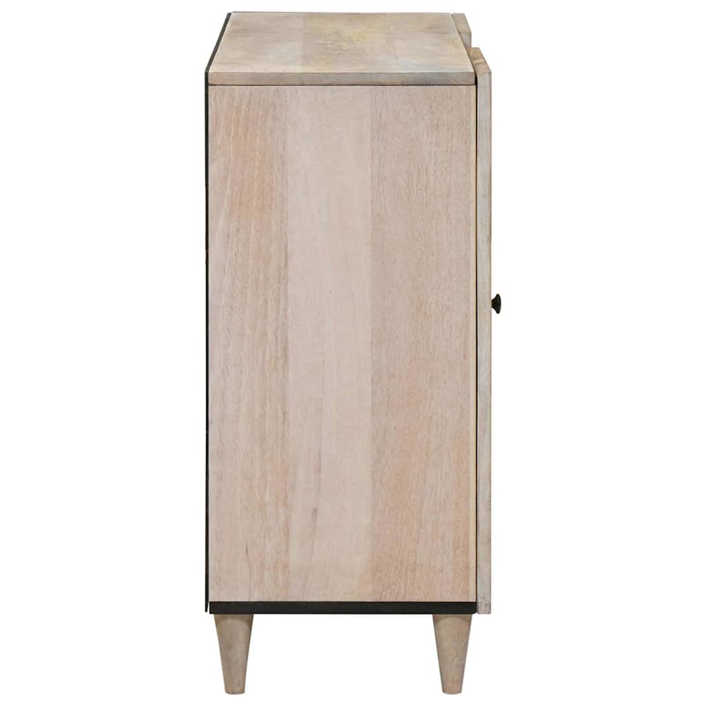 vidaXL Bufet Biały wybielany 90 x 33 x 75 cm Drewno z mango